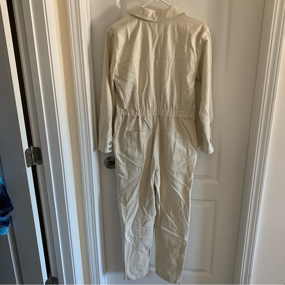 Women’s 2 SANDY LIANG x TARGET Cream Long Sleeve Jumpsuit Painter’s Boiler Suit - Picture 7 of 7